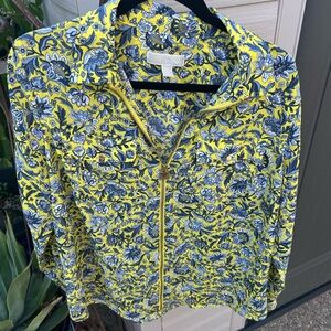 MICHAEL Michael Kors Yellow and Blue Floral Jacket